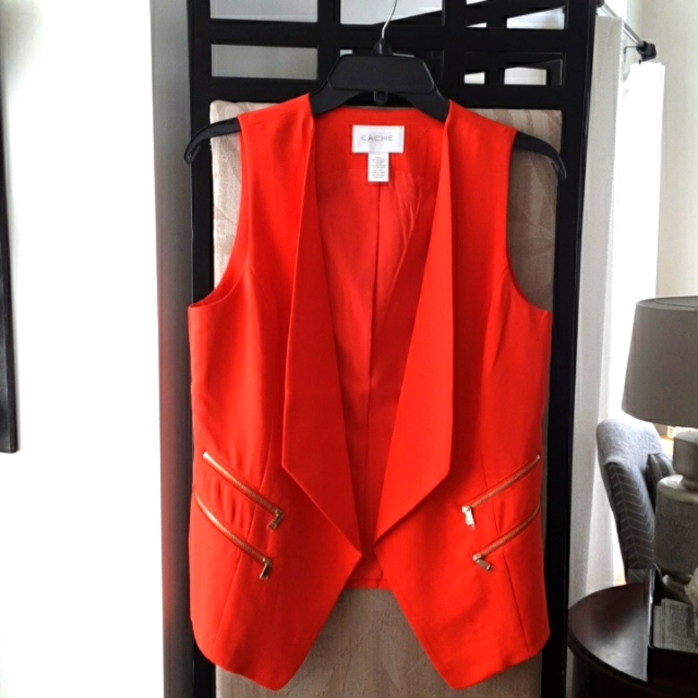 Cache lined orange vest SZ S